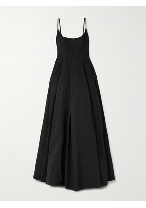 STAUD - Joy Pleated Cotton-blend Faille Maxi Dress - Black - US00,US0,US2,US4,US6,US8,US10,US12