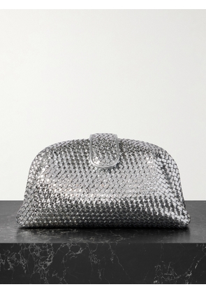Bottega Veneta - Lauren 1980 Intrecciato Metallic Leather Clutch - Silver - One size
