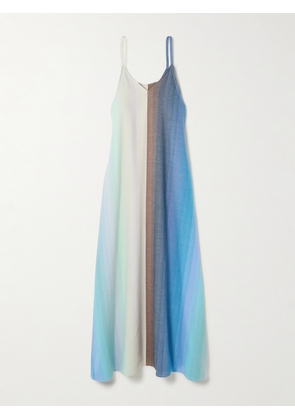 Marrakshi Life - Striped Cotton Maxi Dress - Blue - XXS,M,S,XS