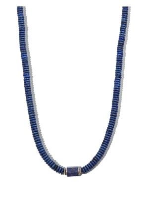 LUIS MORAIS 14kt yellow gold beaded lapis lazuli choker necklace