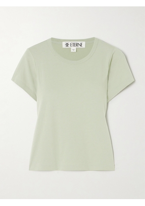 ÉTERNE - Short Sleeve Baby Tee Cropped Cotton And Modal-blend Jersey T-shirt - Green - x small,small,medium,large,x large