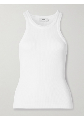 AGOLDE - Rayne Ribbed Stretch Organic Cotton And Lyocell-blend Jersey Tank - White - x small,small,medium,large,x large