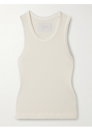 Citizens of Humanity - Inez Waffle-knit Cotton Tank - Cream - x small,small,medium,large,x large