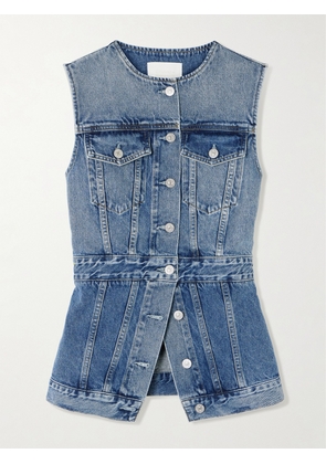 Citizens of Humanity - Idalene Paneled Organic Denim Vest - Blue - x small,small,medium,large,x large