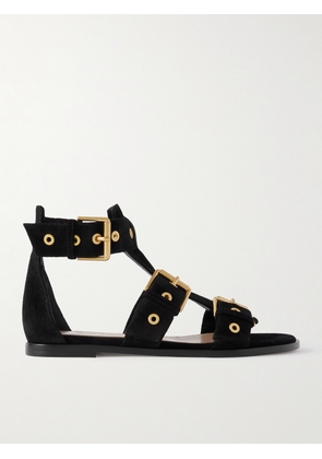 Gianvito Rossi - Buckled Suede Sandals - Black - IT36,IT36.5,IT37,IT37.5,IT38,IT38.5,IT39,IT39.5,IT40,IT40.5,IT41,IT41.5,IT42