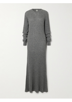TOTEME - Cable-knit Wool Maxi Dress - Gray - xx small,x small,small,medium,large,x large