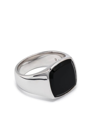 Tom Wood Cushion polished onyx ring - Silver