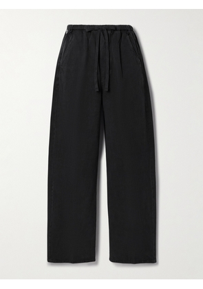 Citizens of Humanity - Aurora Cotton And Linen-blend Wide-leg Pants - Black - x small,small,medium,large,x large