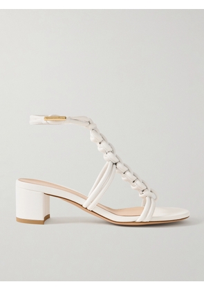 Gianvito Rossi - Capua 55 Braided Leather Sandals - White - IT36,IT36.5,IT37,IT37.5,IT38,IT38.5,IT39,IT39.5,IT40,IT40.5,IT41,IT41.5,IT42