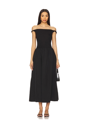 ASTR the Label Off Shoulder Poplin Dress in Black. Size L. Also in M.