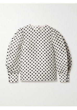 Carolina Herrera - Polka-dot Silk-gazar Blouse - Ivory - US0,US2,US4,US6,US8,US10,US12,US14,US16