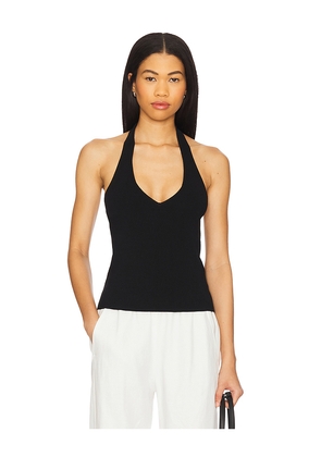 EAVES Alder Knit Halter in Black. Size L. Also in M, S, XL, XS, XXS.