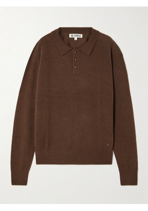 ÉTERNE - Brady Cashmere Polo Sweater - Brown - XS/S,M/L,L/XL