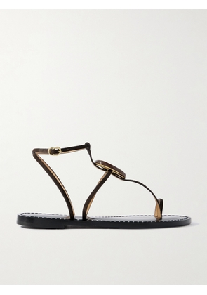 AMANU - The Cairo Embellished Suede Sandals - Brown - US6,US7,US8,US9,US10,US11,US12
