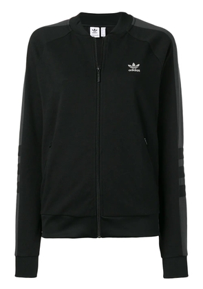 adidas stripe detail track jacket - Black