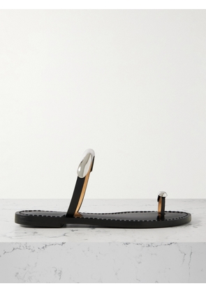 AMANU - The Samburu Embellished Leather Sandals - Black - US6,US7,US8,US9,US10,US11,US12