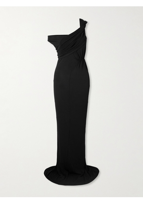 Rick Owens - Sahara Asymmetric Paneled Gathered Jersey Gown - Black - IT38,IT40,IT42,IT44,IT46,IT48