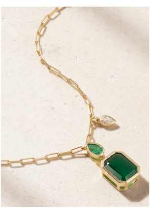 SHAY - 18-karat Gold, Emerald And Diamond Necklace - Green - One size