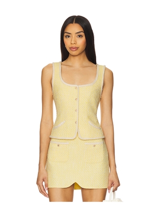 Amanda Uprichard Caligari Vest in Yellow. Size L. Also in M, S, XL, XS.