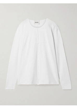 KHAITE - Kit Paneled Cotton-jersey T-shirt - White - x small,small,medium,large,x large