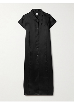 KHAITE - Effy Silk And Cotton-blend Organza Midi Shirt Dress - Black - x small,small,medium,large,x large