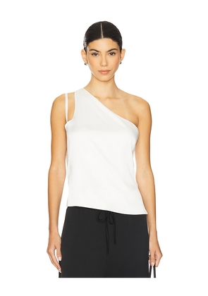 Ceren Ocak One Shoulder Top in White. Size L. Also in M, S, XS.