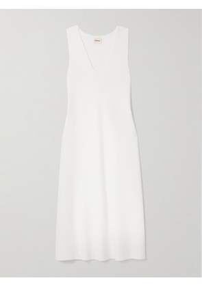 KHAITE - Keran Stretch-knit Midi Dress - White - x small,small,medium,large,x large