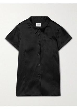 KHAITE - Keefe Silk-organza Shirt - Black - x small,small,medium,large,x large