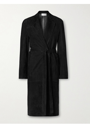 The Row - Babil Belted Suede Coat - Black - US0,US2,US4,US6