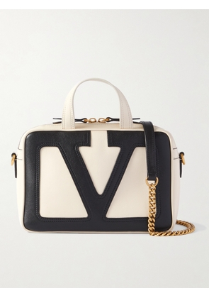 Valentino Garavani - Viva Superstar Small Two-tone Leather Shoulder Bag - Off-white - One size
