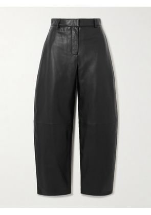 ST. AGNI - Leather Tapered Pants - Black - xx small,x small,small,medium,large