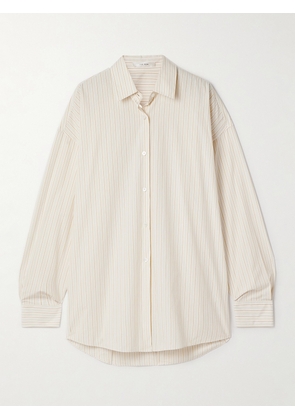 The Row - Caster Oversized Striped Cotton-poplin Shirt - Off-white - US0,US2,US4,US6,US8,US10,US12,US14