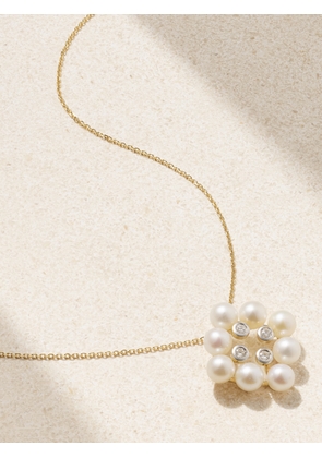 Mateo - 14-karat Yellow And White Gold, Pearl And Diamond Necklace - One size