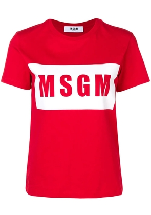 MSGM logo print T-shirt - Red