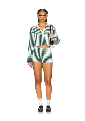 ALL THE WAYS Palmer Short Set in Dark Green. Size L. Also in M, S, XL, XS, XXS.