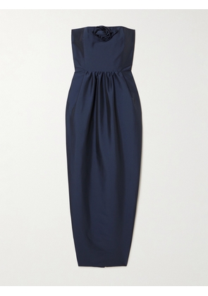 BERNADETTE - Lena Strapless Appliquéd Taffeta Maxi Dress - Blue - FR 34,FR 36,FR 38,FR 40,FR 42,FR 44