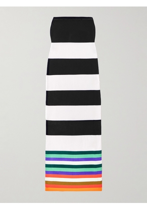 Christopher John Rogers - Strapless Striped Stretch-knit Maxi Dress - Multi - x small,small,medium,large,x large,xx large