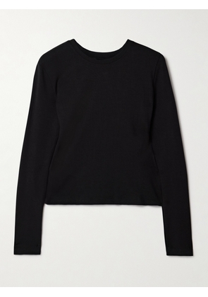 THE PARK - Heather Stretch-tencel™ Lyocell T-shirt - Black - x small,small,medium,large,x large