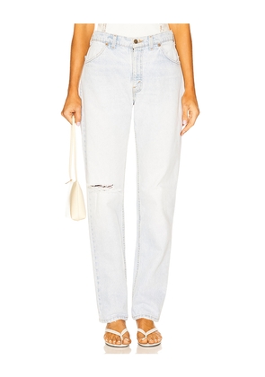 aligrace Vintage Classic Relaxed Long Jeans in Blue. Size 23. Also in 28, 32.