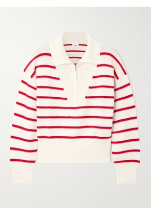 Allude - Striped Cotton And Cashmere-blend Sweater - Red - x small,small,medium,large,x large