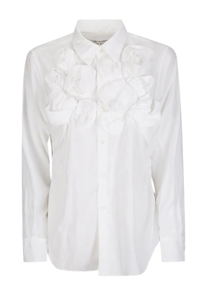 Comme Des Garçons Comme Des Garçons stripe appliqué shirt - White