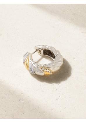 Rainbow K - Ecailles 14-karat Yellow And White Gold Diamond Single Earring - One size