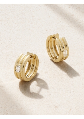 STONE AND STRAND - Trio Ridge 14-karat Gold Diamond Hoop Earrings - One size