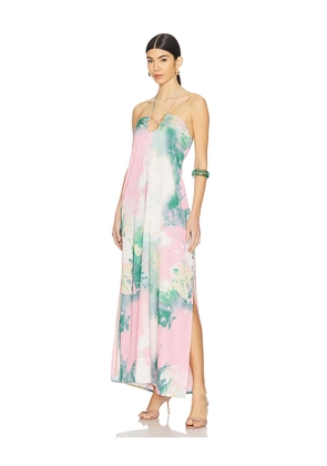 BOAMAR Mar Long Dress in Blush,Green. Size L. Also in M, S, XL, XS.