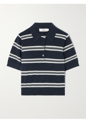 Arch4 - Octavia Striped Cashmere Polo Shirt - Blue - x small,small,medium,large,x large