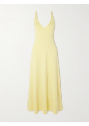 Arch4 - Clarbeston Cotton, Silk And Cashmere-blend Maxi Dress - Yellow - x small,small,medium,large