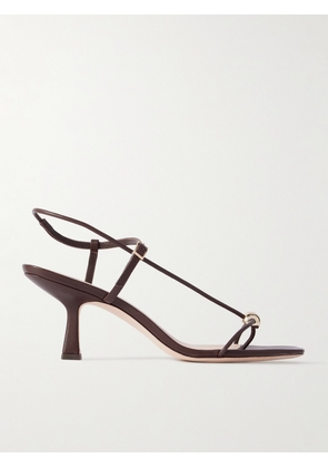 Loeffler Randall - Triana Embellished Leather Sandals - Brown - US5,US5.5,US6,US6.5,US7,US7.5,US8,US8.5,US9,US9.5,US10,US10.5,US11