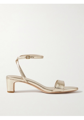 Loeffler Randall - Alice Metallic Cracked-leather Sandals - Gold - US5,US6,US6.5,US7,US7.5,US8,US8.5,US9,US9.5,US10,US10.5,US11