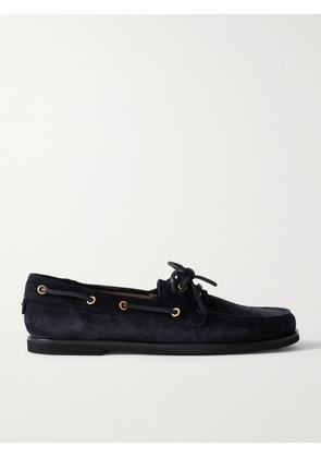 Gianvito Rossi - Vandée Suede Boat Shoes - Blue - IT35,IT36,IT36.5,IT37,IT37.5,IT38,IT38.5,IT39,IT39.5,IT40,IT40.5,IT41,IT41.5,IT42