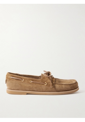 Gianvito Rossi - Vandée Suede Boat Shoes - Neutrals - IT35,IT36,IT36.5,IT37,IT37.5,IT38,IT38.5,IT39,IT39.5,IT40,IT40.5,IT41,IT41.5,IT42